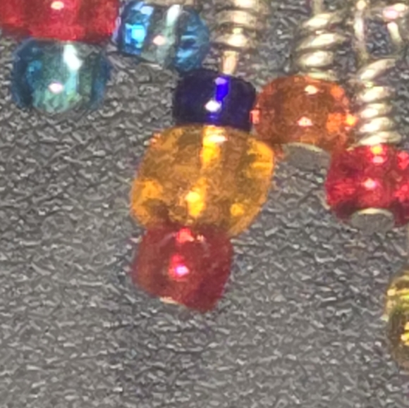 Handmade Multi Colour Beaded Bib Chsin Necklace - Picture 4 of 5